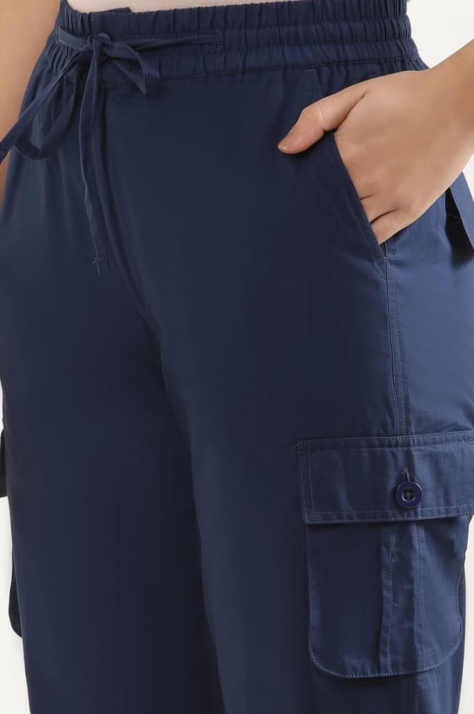 Blue Six Pocket Cargo Paants — photo 7