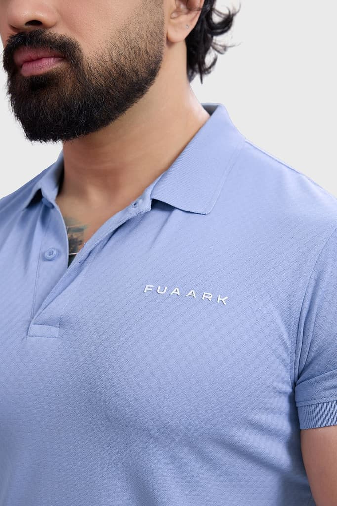 Wave Polo T-shirt Light Blue — photo 3