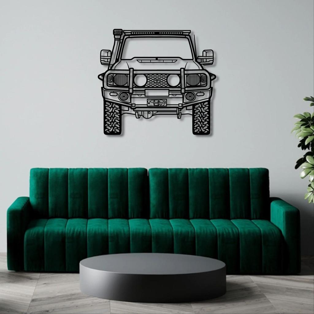 TOYOTA LAND CRUISER FRONT PERSPECTIVE METAL WALL ART