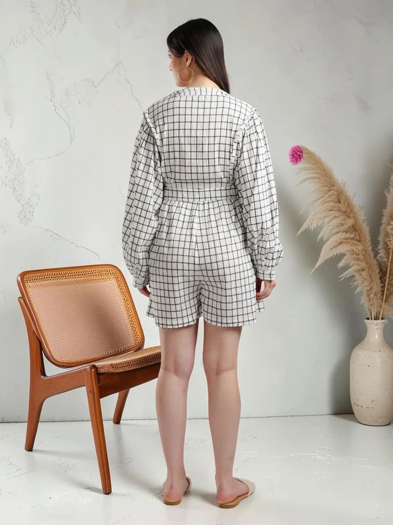 Kaia Chic Monochrome Playsuit — photo 4