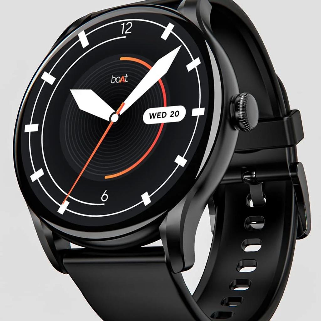 boAt Lunar Connect Ace | Round AMOLED Display Smartwatch with 1.43" (3.63 cm) Screen, Bluetooth Calling, 100+ Sports Modes