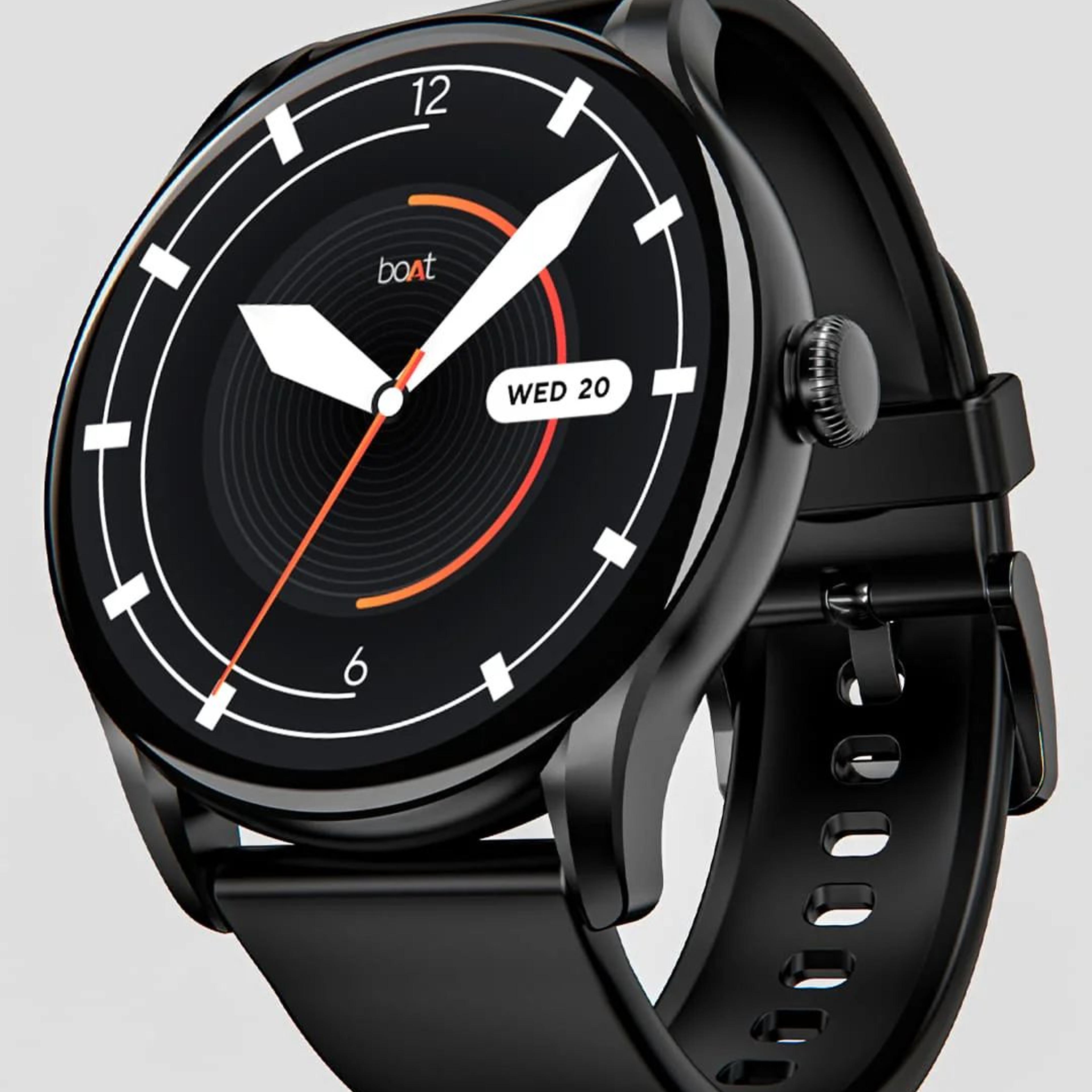 boAt Lunar Connect Ace | Round AMOLED Display Smartwatch with 1.43" (3.63 cm) Screen, Bluetooth Calling, 100+ Sports Modes