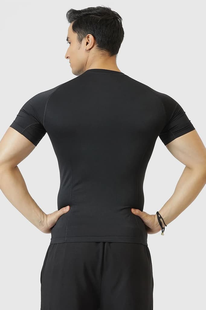 Power Seamless T-shirt Black/Fuaark — photo 8