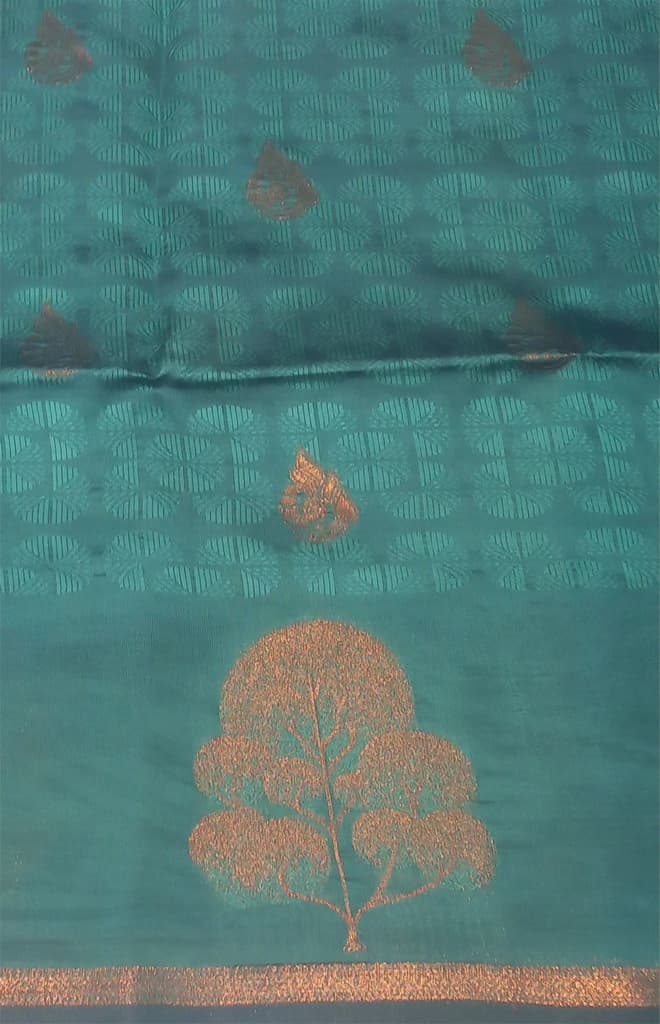 Mimosa Women's Woven Design Kanjivaram Style Art Silk Saree With Blouse Piece : SA00001762RMFREE — photo 5