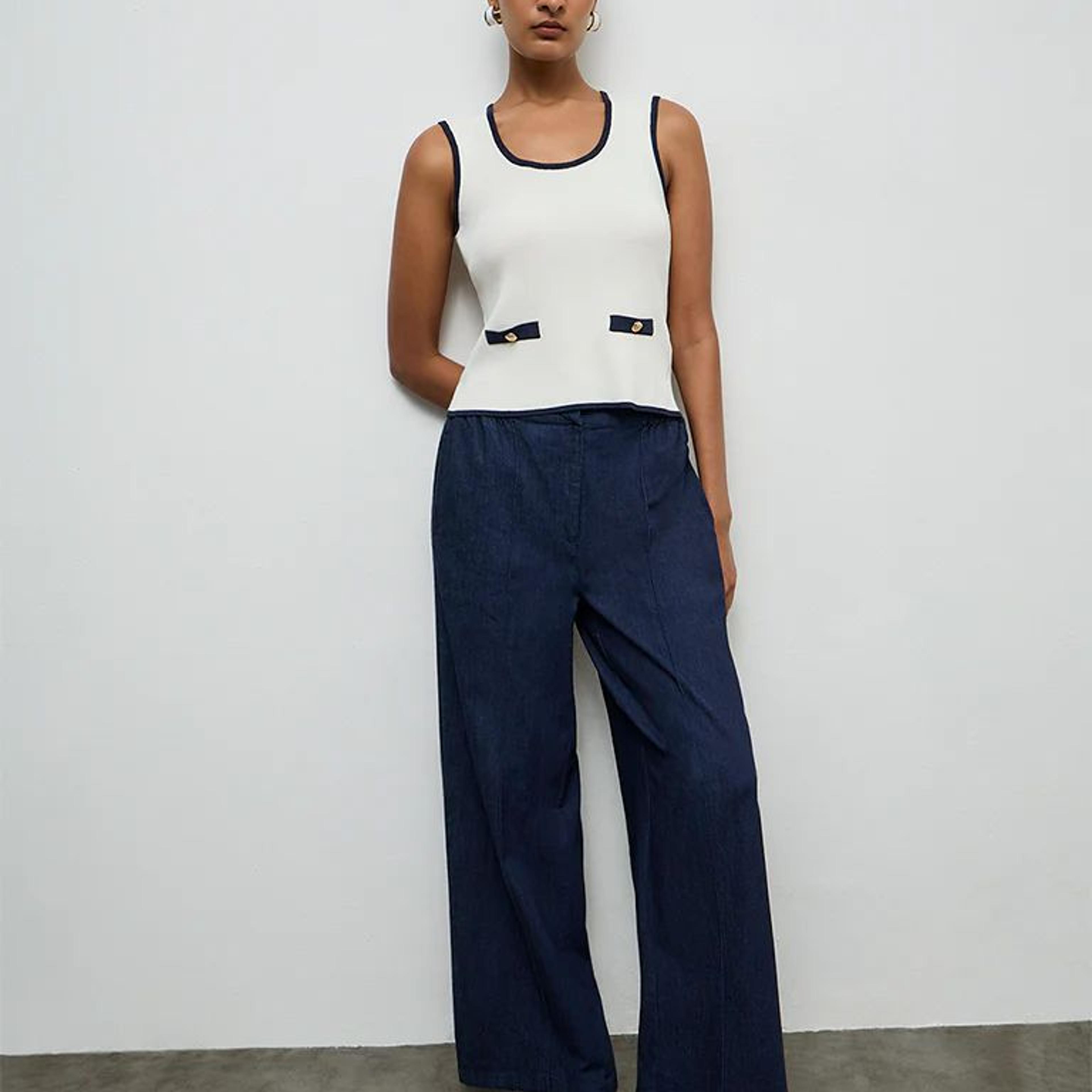 Wardrobe Ivory Ribbed Textured Top