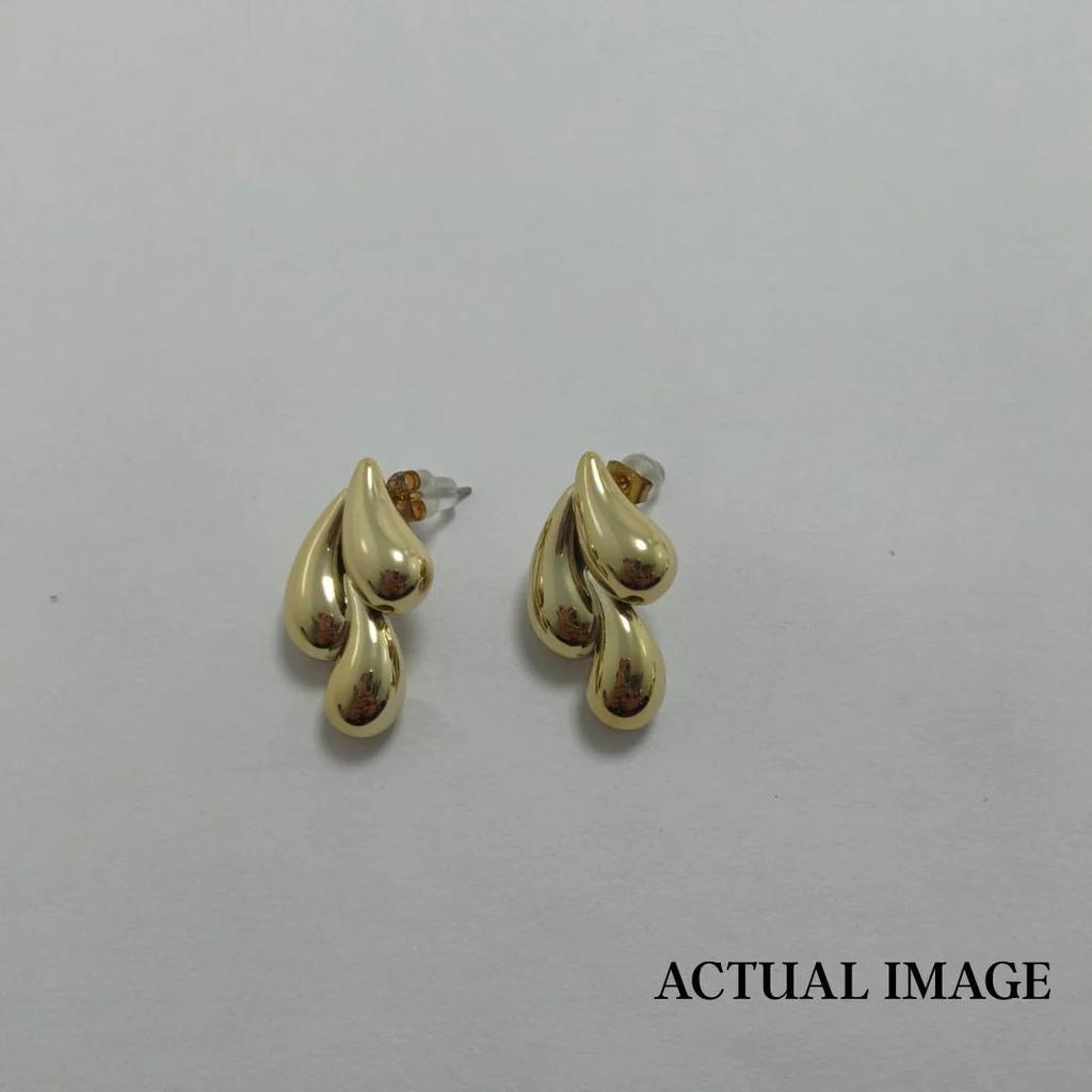 Liquid Drop Stud Earrings – Bold Water-Inspired Statement Jewelry — photo 5