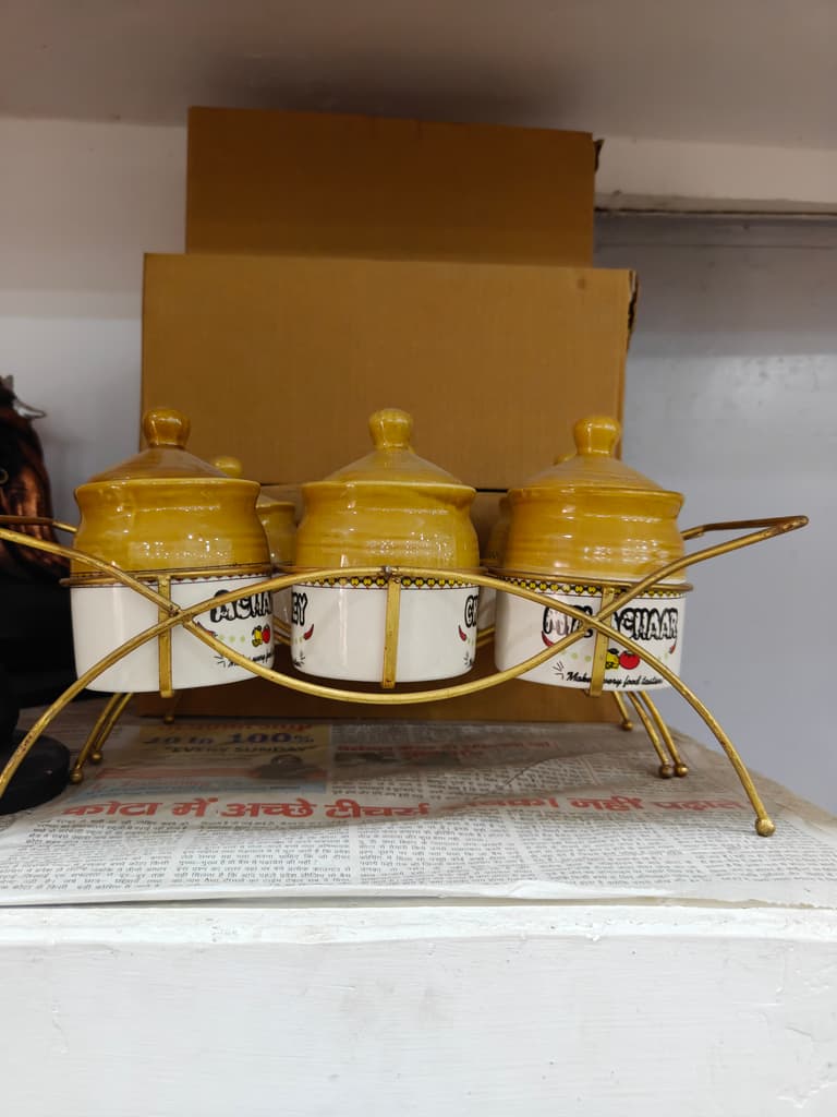 Golden Tea Kettle | Ceramic | Gold | Kitchen & Dining