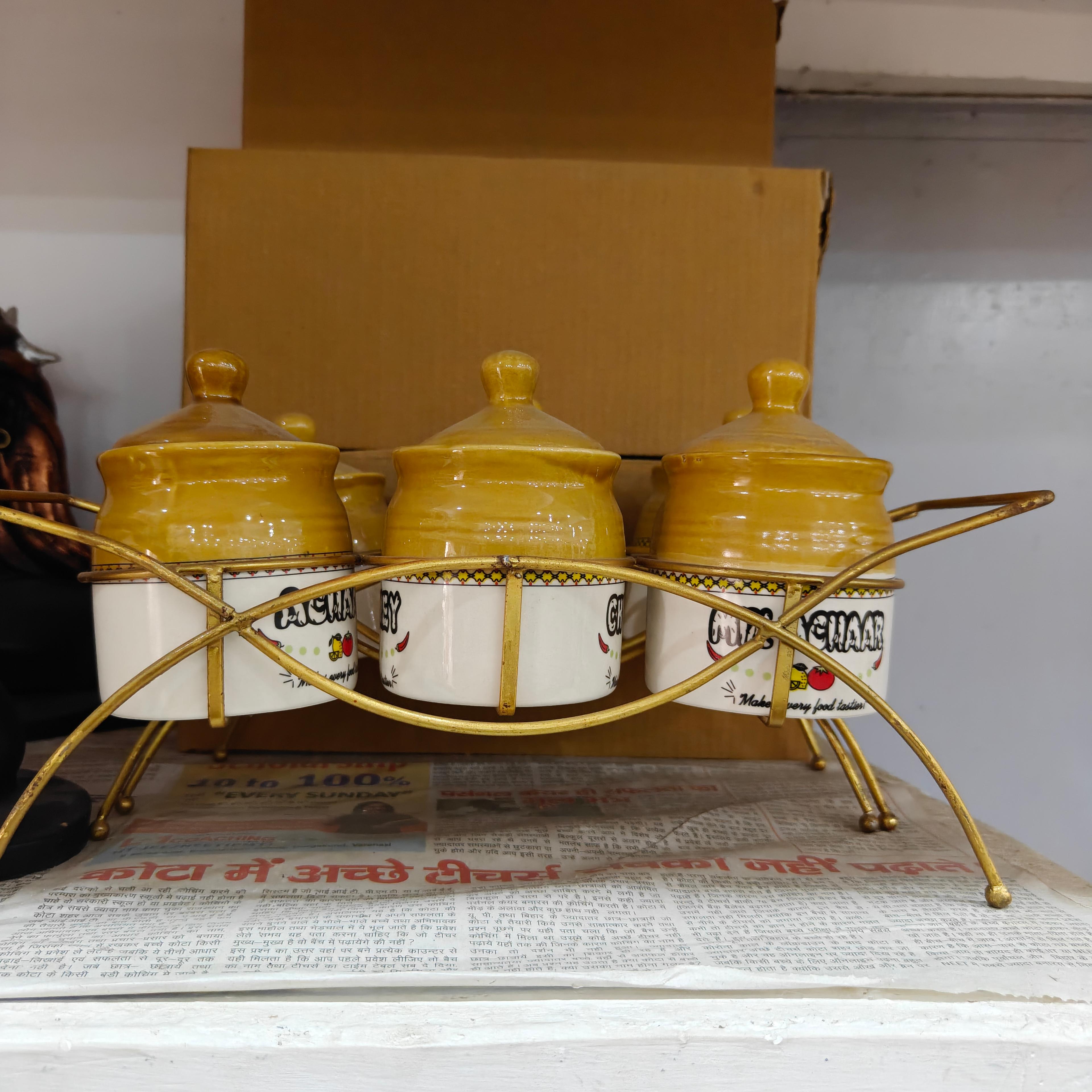 Golden Tea Kettle | Ceramic | Gold | Kitchen & Dining