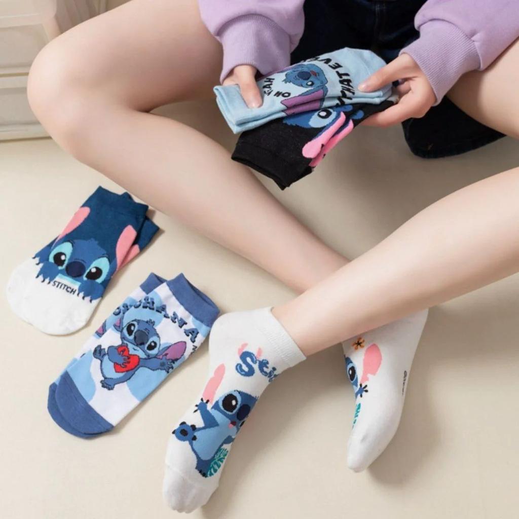 Stitch Theme Cotton Socks | Soft Breathable Casual Socks — photo 3