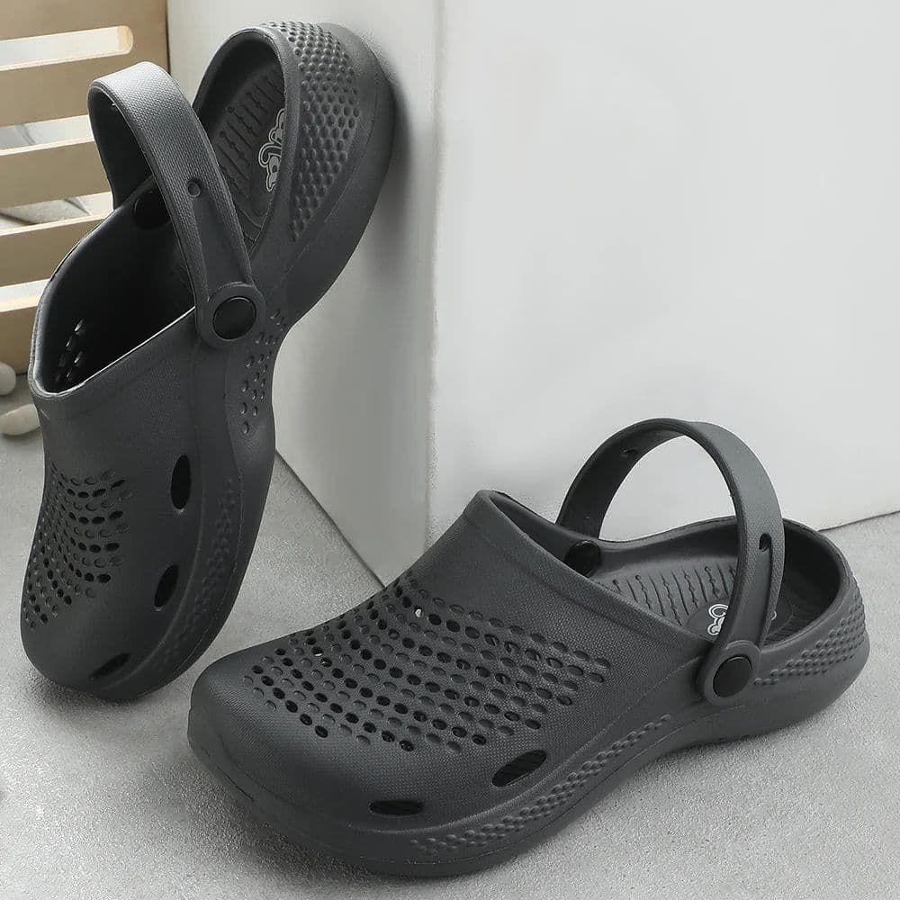 A-HA Grey Slingback Clogs For Men GMF-02E By Liberty — photo 4