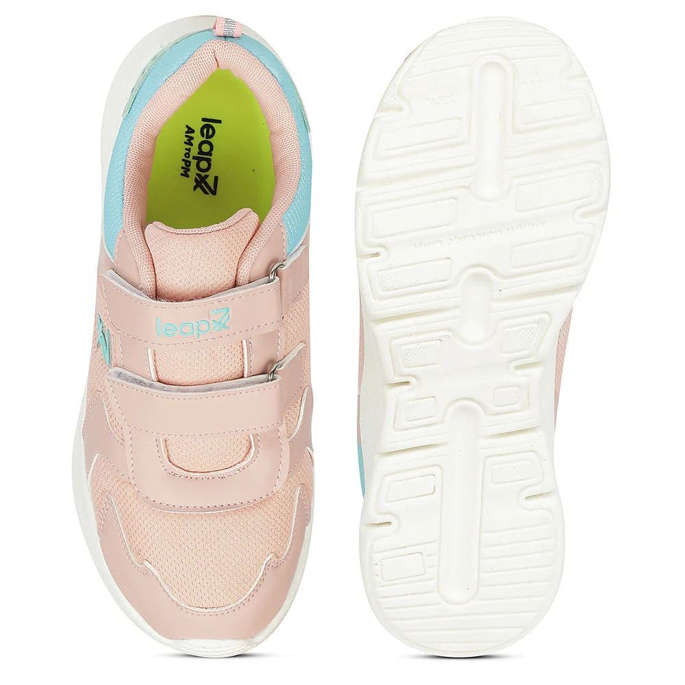 LEAP7X Peach Sports Non Lacing Walking Shoes for Kids PRIMEK-6 by Liberty — photo 7