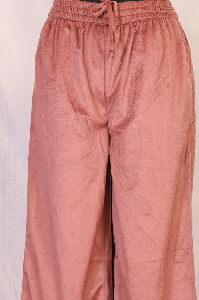 Pink Solid Embroidered Straight Kurta with Flared Pants and Dupatta Set — photo 6