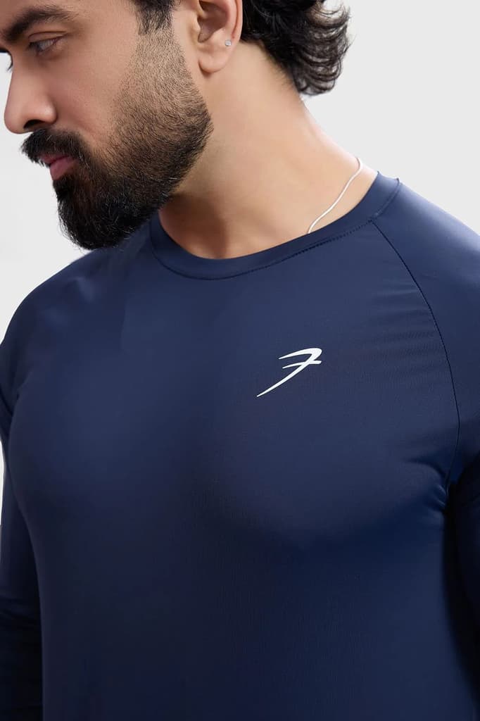 Bare Nylon Fullsleeves T-shirt Navy — photo 4