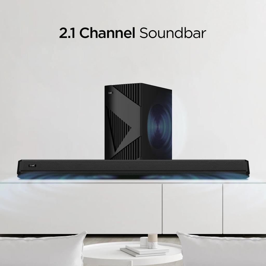 boAt Aavante Bar 1550 Pro | 160W RMS 2.1 Channel Soundbar, Wired Subwoofer, Multiple EQ Modes, LED Lights, AUX, USB, Optical — photo 2