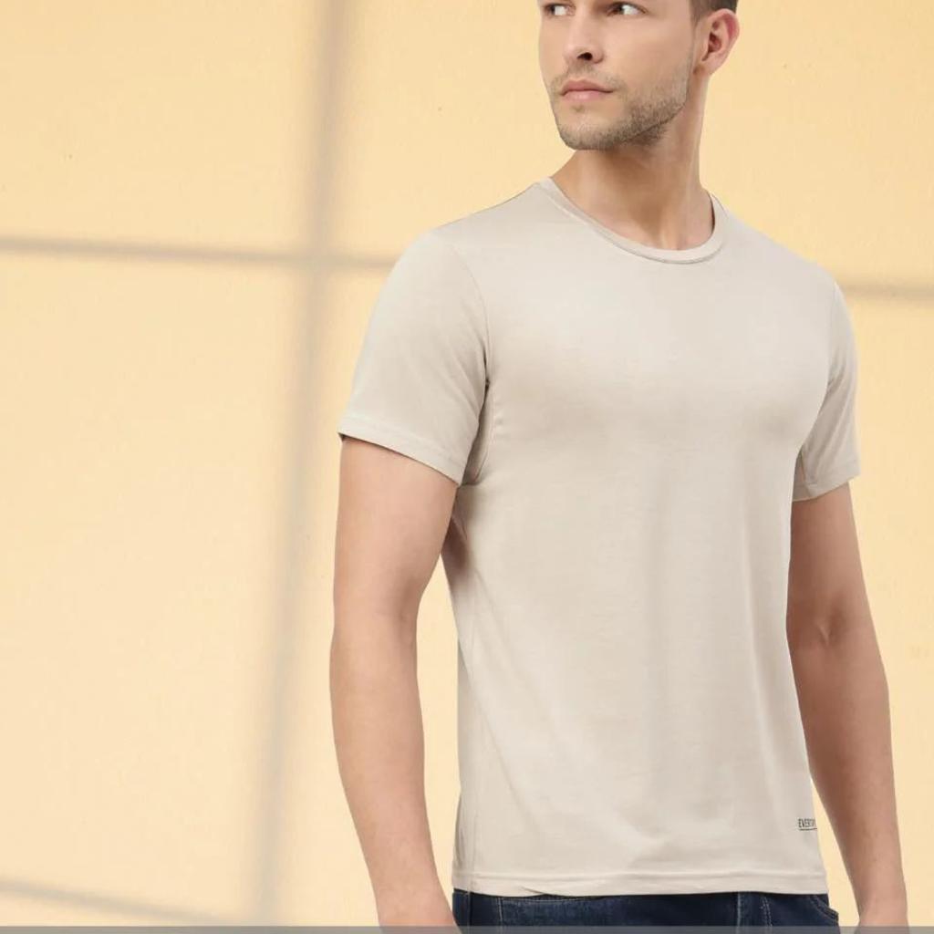 Men's Half Sleeves Bamboo Undershirts (Loungewear & Sleepwear)- Pack of 1