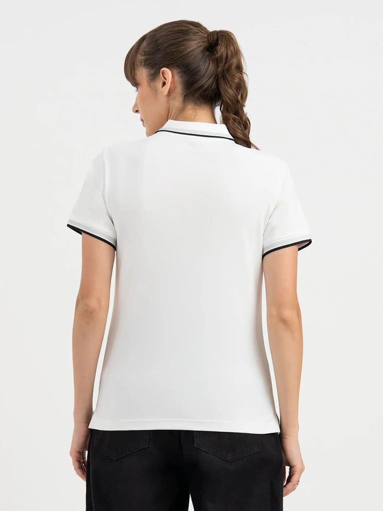 White Polo T Shirt for Women — photo 4