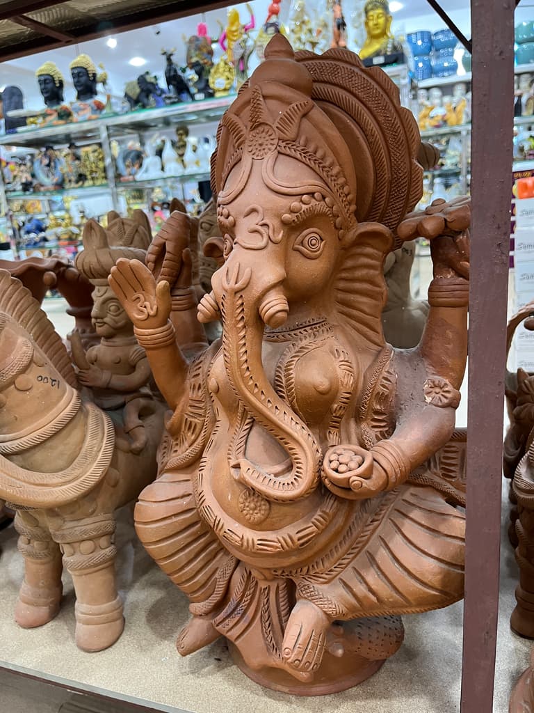Ganesha Statue | Sculpture | Wood | Brown