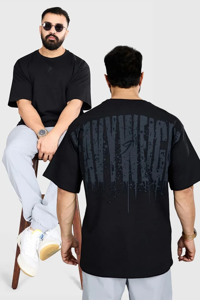 Heavyweight Oversized T-shirt Black — XS