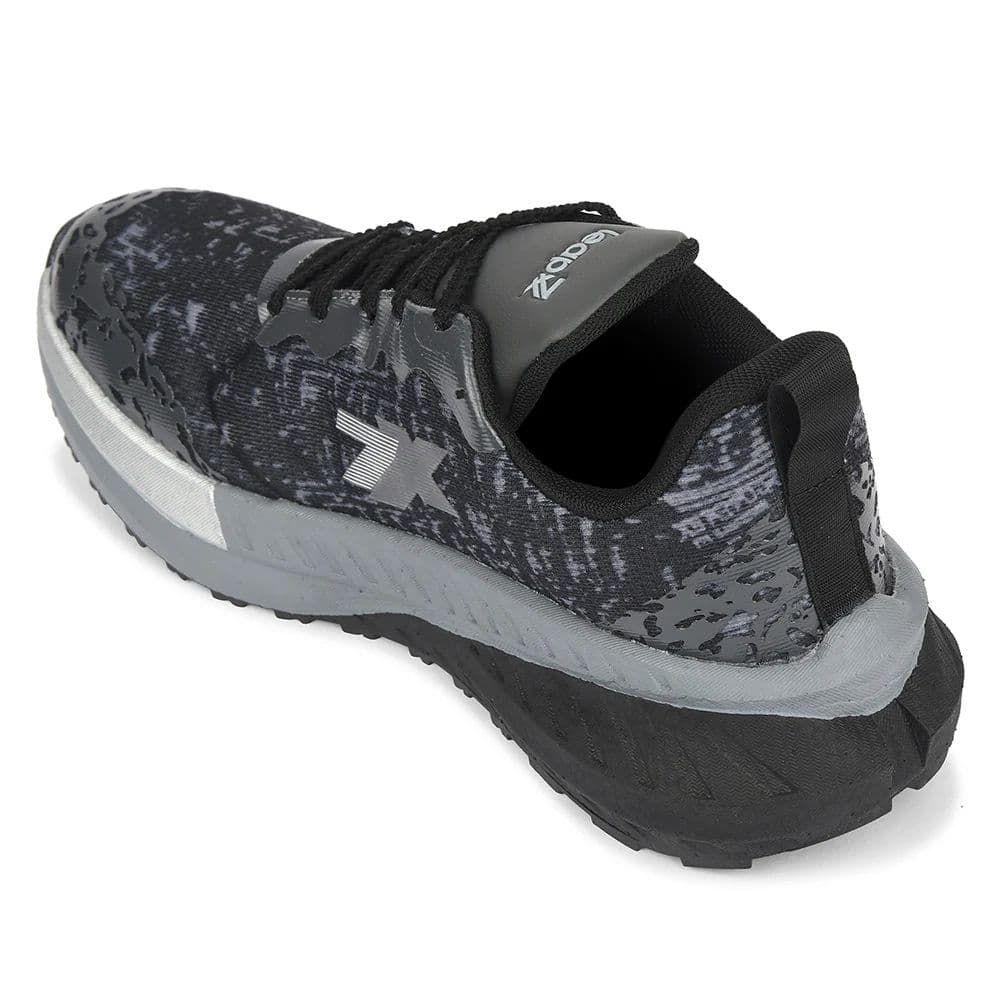 Leap7x Dark Grey Sports Lacing Running Shoes For Men XLM-07 By Liberty — photo 5