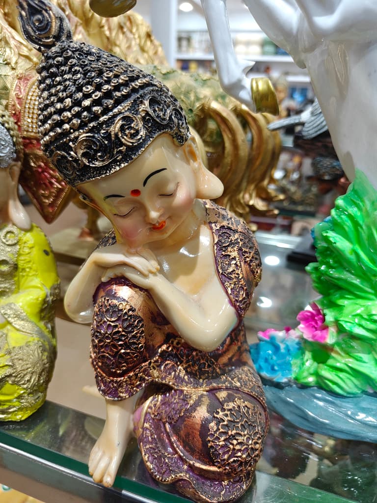Gold Buddha Statue | Decorative | Glass | Gold