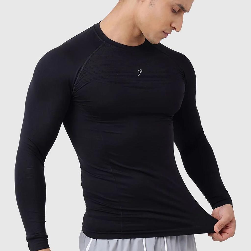 Power Seamless Fullsleeves T-shirt Black