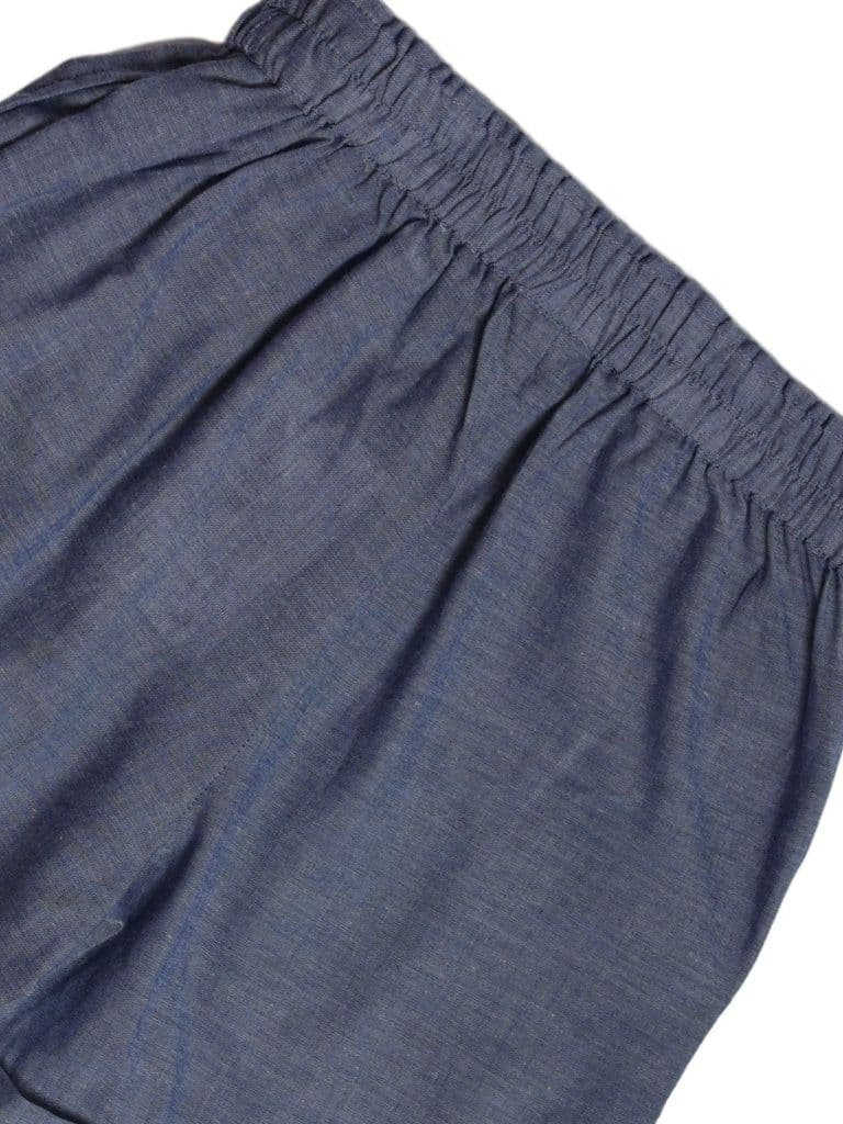 Utsa Kids Girls Blue Solid Cotton Shorts - (8-14 yrs) — photo 5