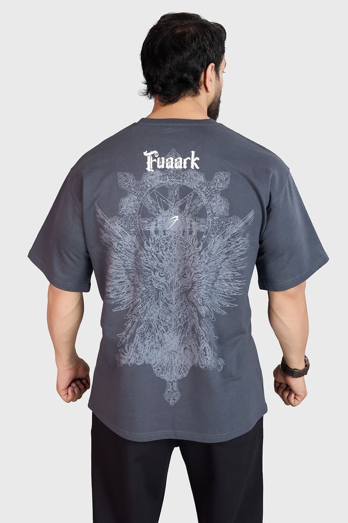 Eagle Oversized T-shirt Dark Grey — photo 2