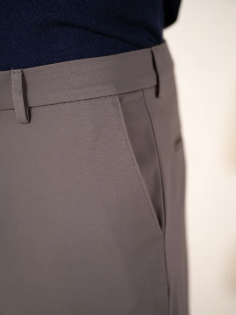 Malai Dark Grey Soft-touch Slim Fit Power Stretch Pants — photo 10