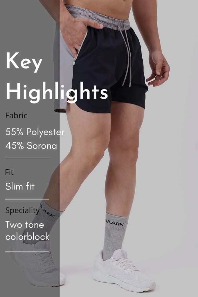 Snap Colourblock Shorts Black — photo 7