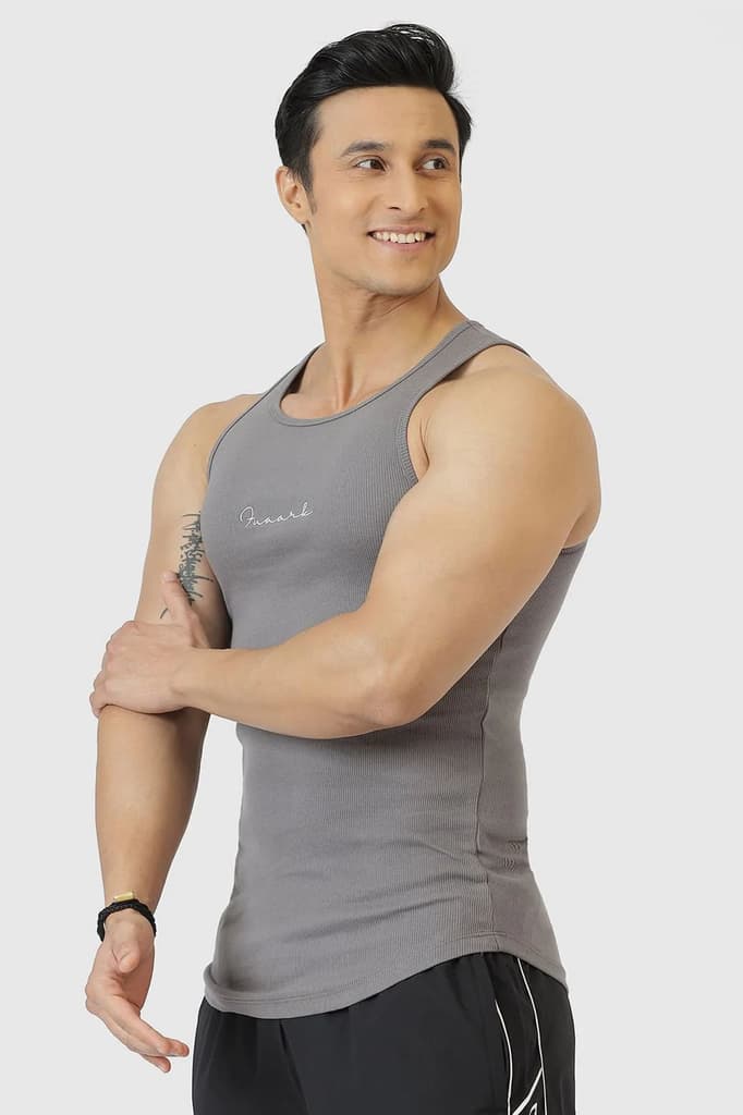 Ribbed Tank Grey — photo 7