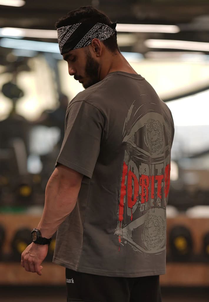 Fortitude Oversized T-shirt Dark Grey — photo 2