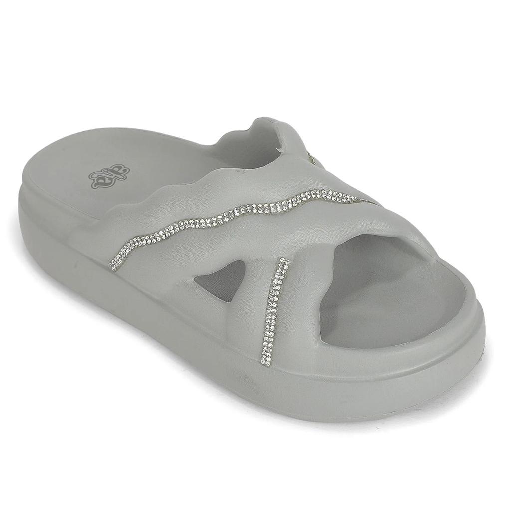 A-HA RESTWALK Light Grey casual slides for women by Liberty