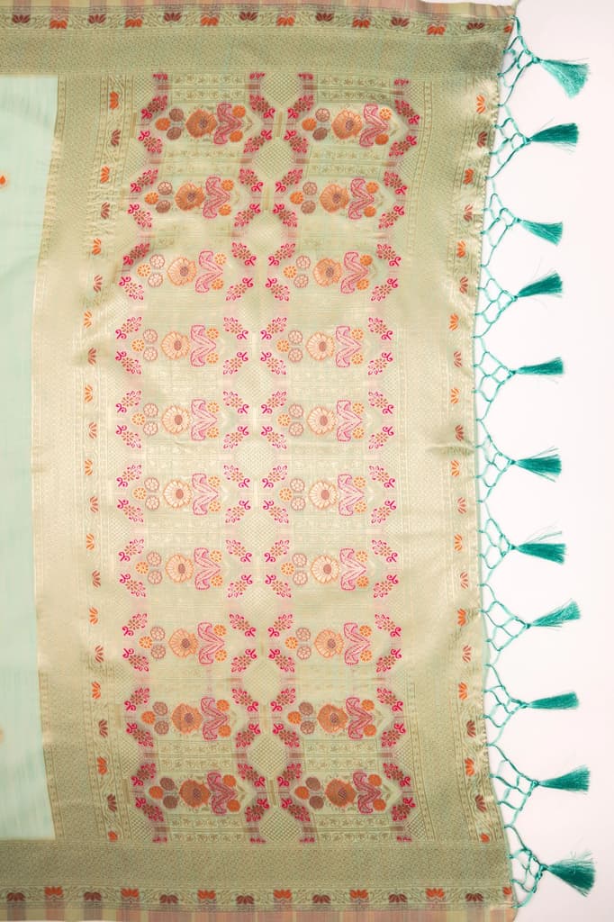 Mimosa Women's Woven Design Banarasi Style Art Silk Saree With Blouse Piece : SA00001792RMFREE — photo 9