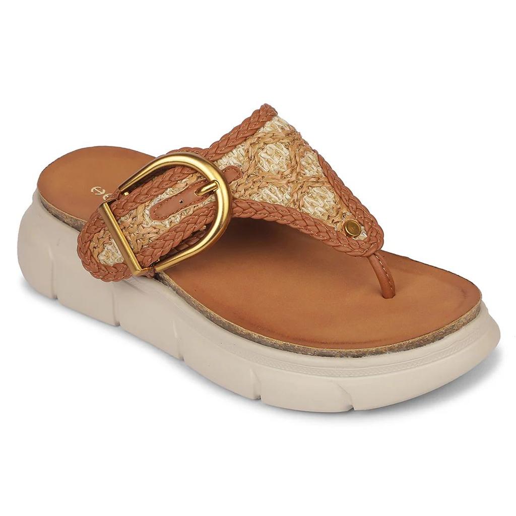 Healers ZQ-HDLT-01 Everyday Comfort Tan Casual Slip-on Slippers for women by Liberty