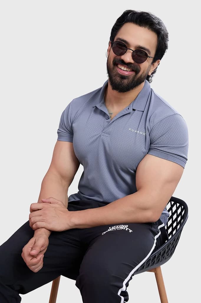 Wave Polo T-shirt Grey — S