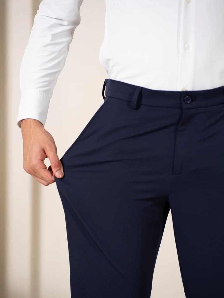 Workday Navy 925 Relaxed Fit Smart Formal Trousers — photo 3