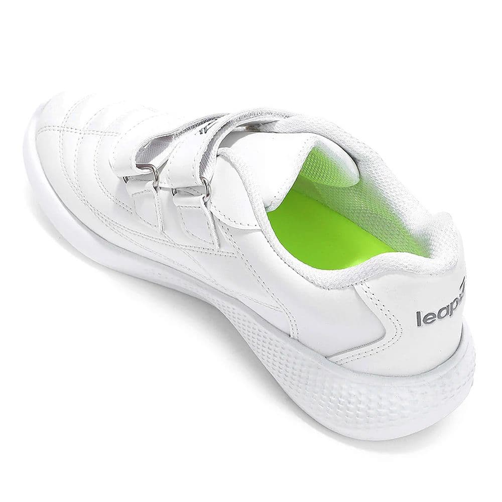 Lucy & Luke White Casual Non Lacing Uniform School Shoes For Kids FUNRUN-E By Liberty — photo 5