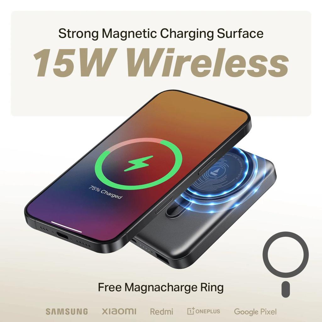 Energyshroom PB331 Magnacharge | Powerbank with 22.5W Fast Charging, 10,000mAh, 15W Magnetic Wireless Charging, 12-Layer Smart IC Protection, 3 Output Ports — photo 5