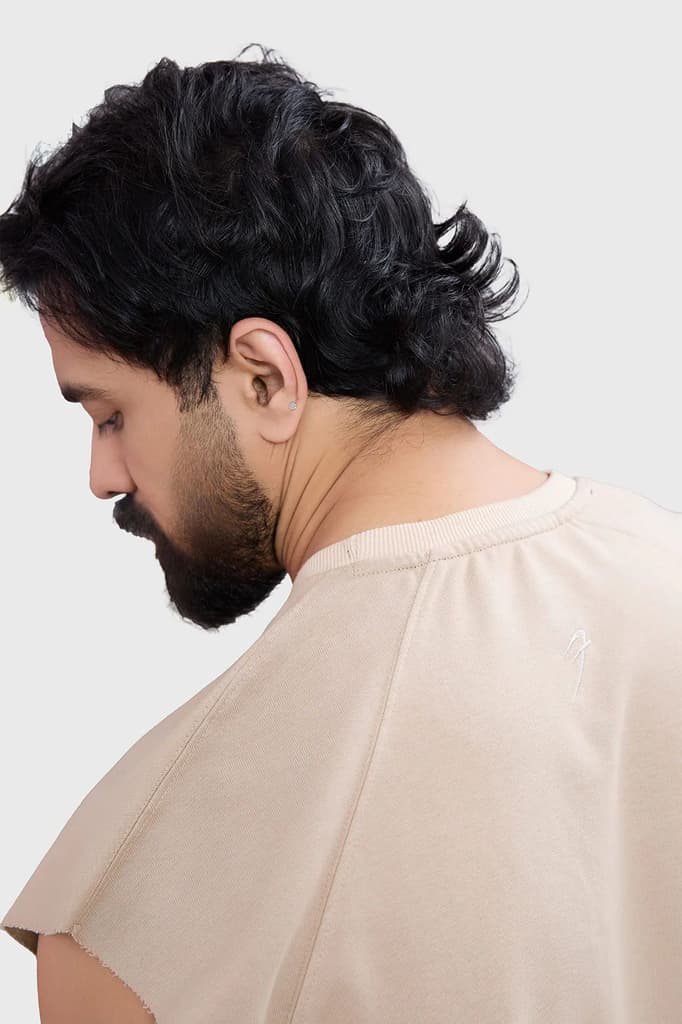 Shell Raw Capsleeves Tank Beige — photo 5