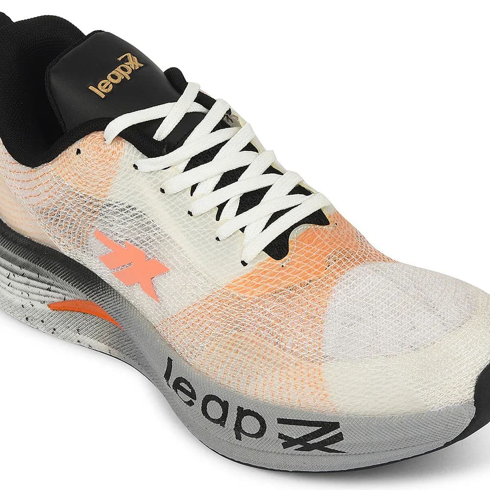 Leap7x White Sports Lacing Running Shoes For Men XLM-08 By Liberty — photo 4