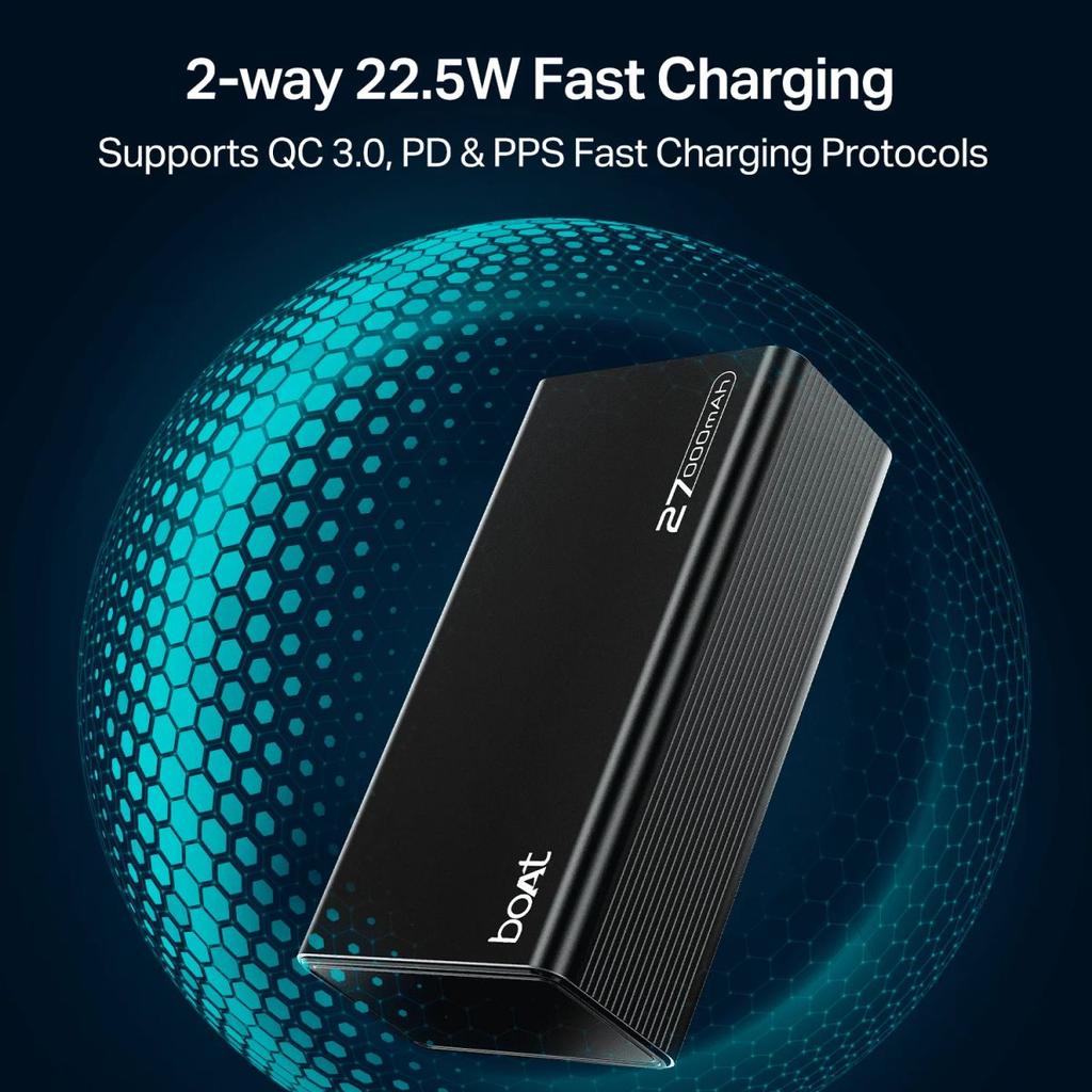 Energyshroom PB600 | Powerbank with 22.5W Fast Charging, 27000mAh, 12-Layer Protection, 4 Output Ports — photo 3