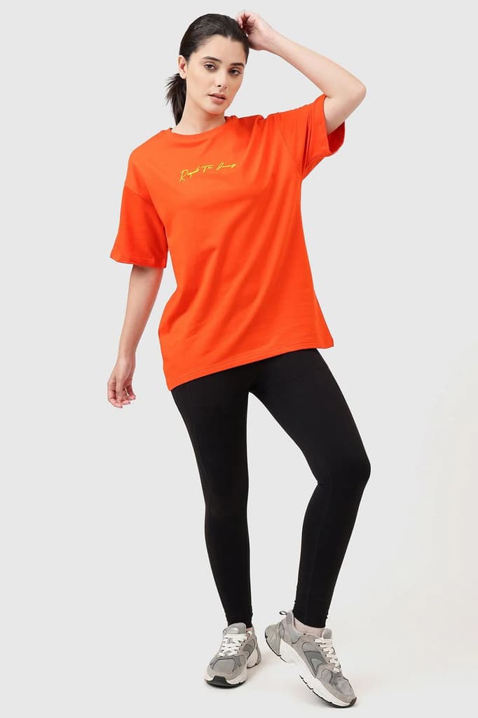 Respect The Journey Oversized T-shirt Orange — photo 2