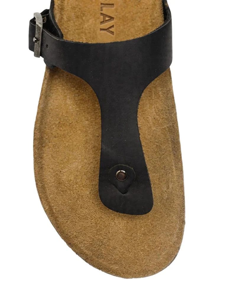 SOLEPLAY Black Buckle-Detailed Thong Strap Sandals — photo 4