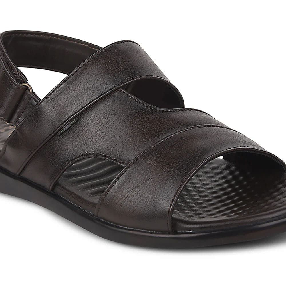 Healers Brown Formal Sandal For Men SOFTER-1 By Liberty — photo 5