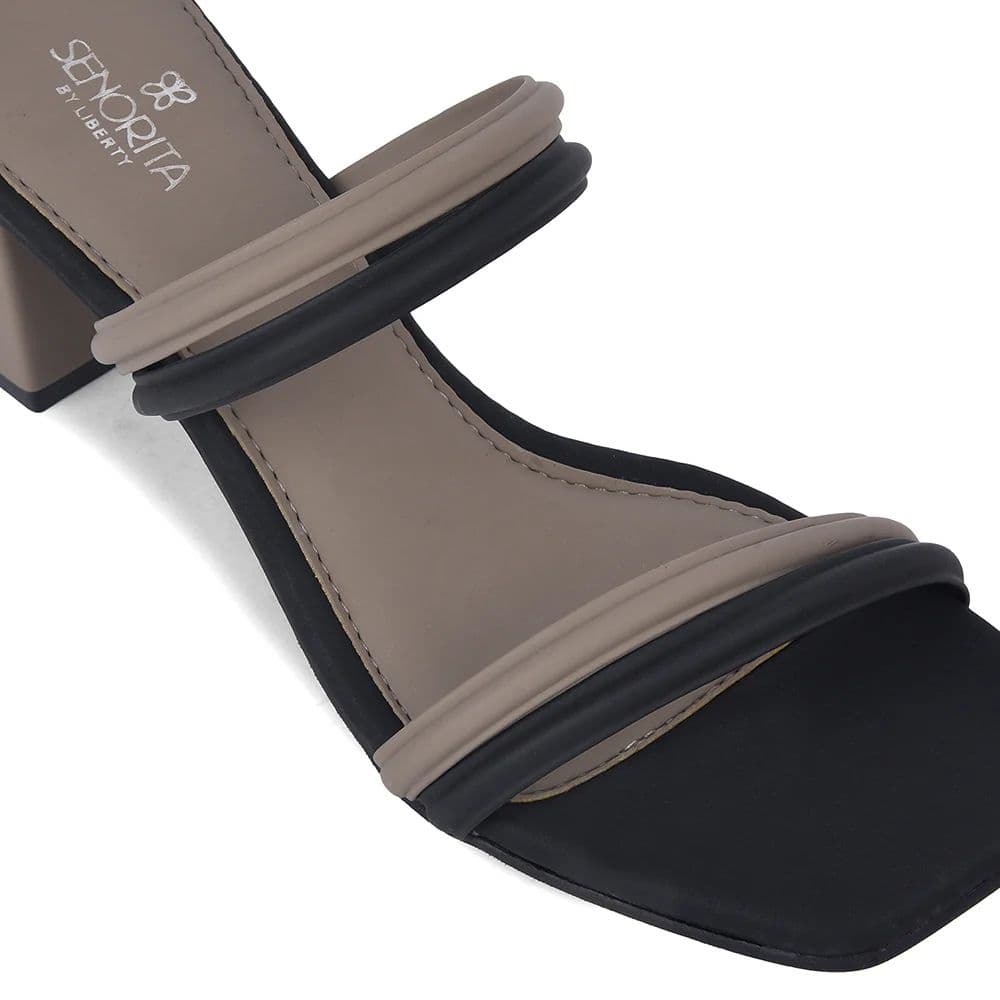Senorita STY-162E Black Casual Heeled Slippers for Women — photo 7