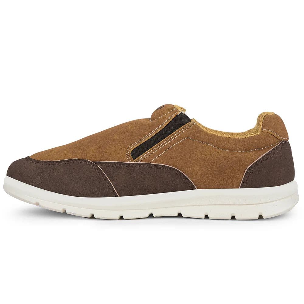 Leap7x Camel Casual Non Lacing Sneakers For Men FRINKS-2E By Liberty — photo 3