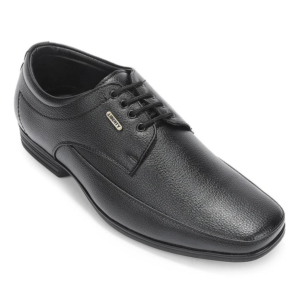 Fortune Black Formal Lacing Derby Shoes For Men HML-88E By Liberty