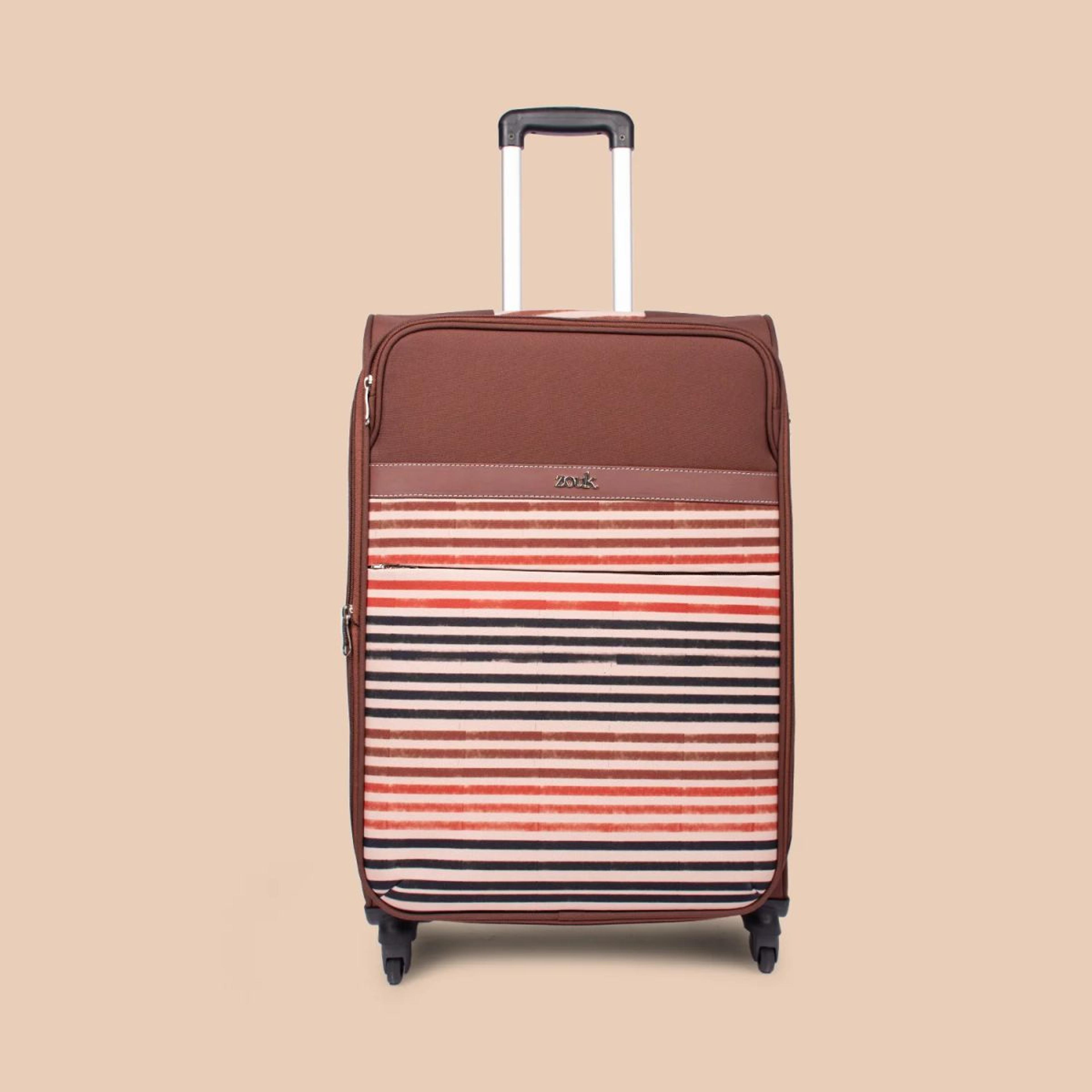 Qutub Stripes Avasa Trolley Bag Combo (Cabin & Large)