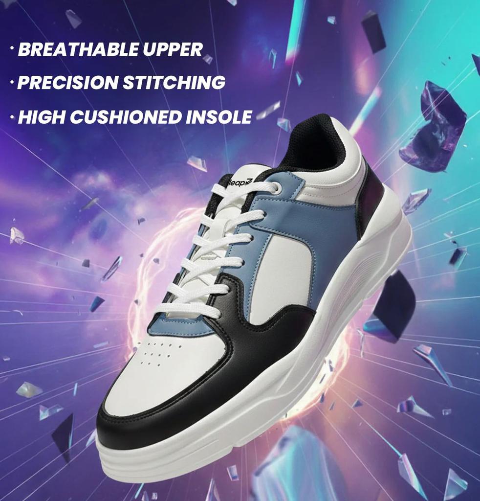 LEAP7X Royal Blue Casual Lacing Sneakers for Men OCIANSTEPE by Liberty — photo 3
