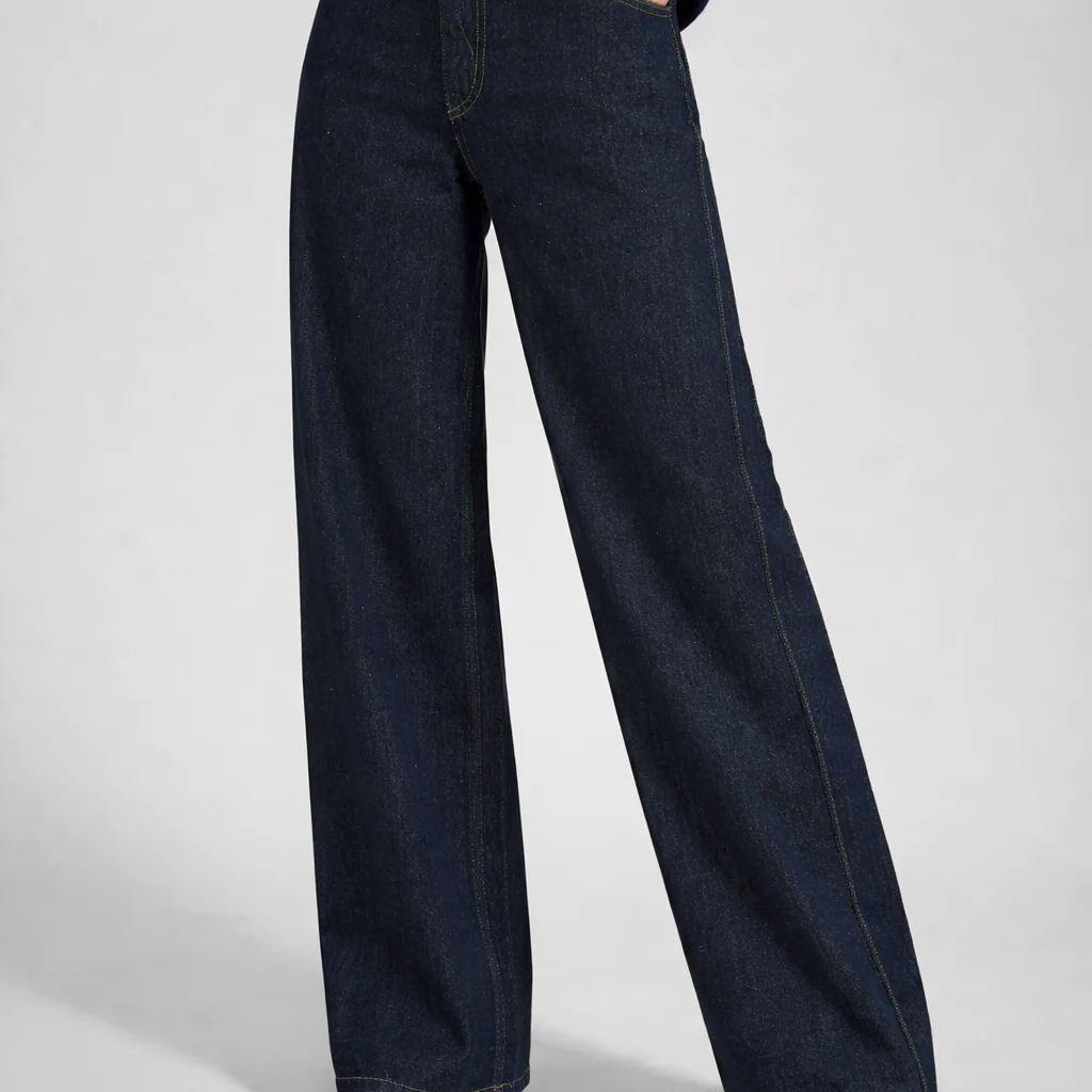 Denim-Inspired Pleated Pants